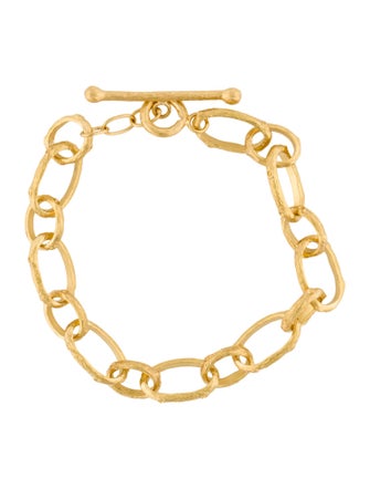 Cathy Waterman 22K Oval Branch Link Bracelet