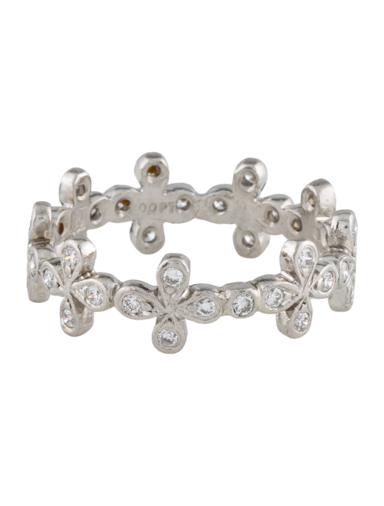 Cathy Waterman Platinum Diamond Petal Ring