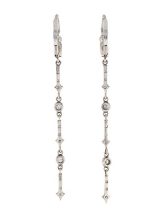 Cathy Waterman Platinum Diamond Drop Earrings