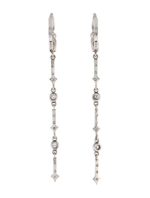 Cathy Waterman Platinum Diamond Drop Earrings