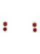 Cathy Waterman Ruby Double Hexagonal Stud Earrings