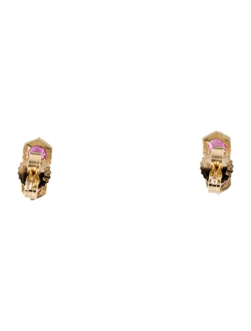 Cathy Waterman Ruby Double Hexagonal Stud Earrings