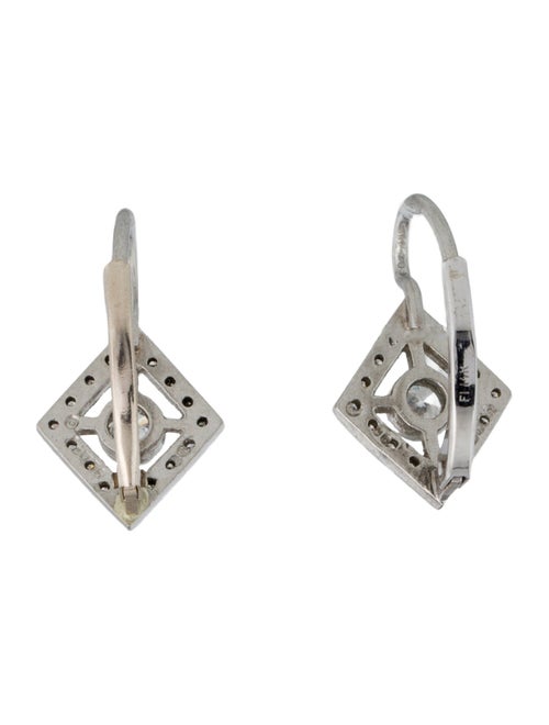 Cathy Waterman Platinum Diamond Drop Earrings