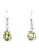 Cathy Waterman Platinum Peridot & Diamond Drop Earrings