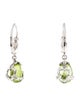 Cathy Waterman Platinum Peridot & Diamond Drop Earrings