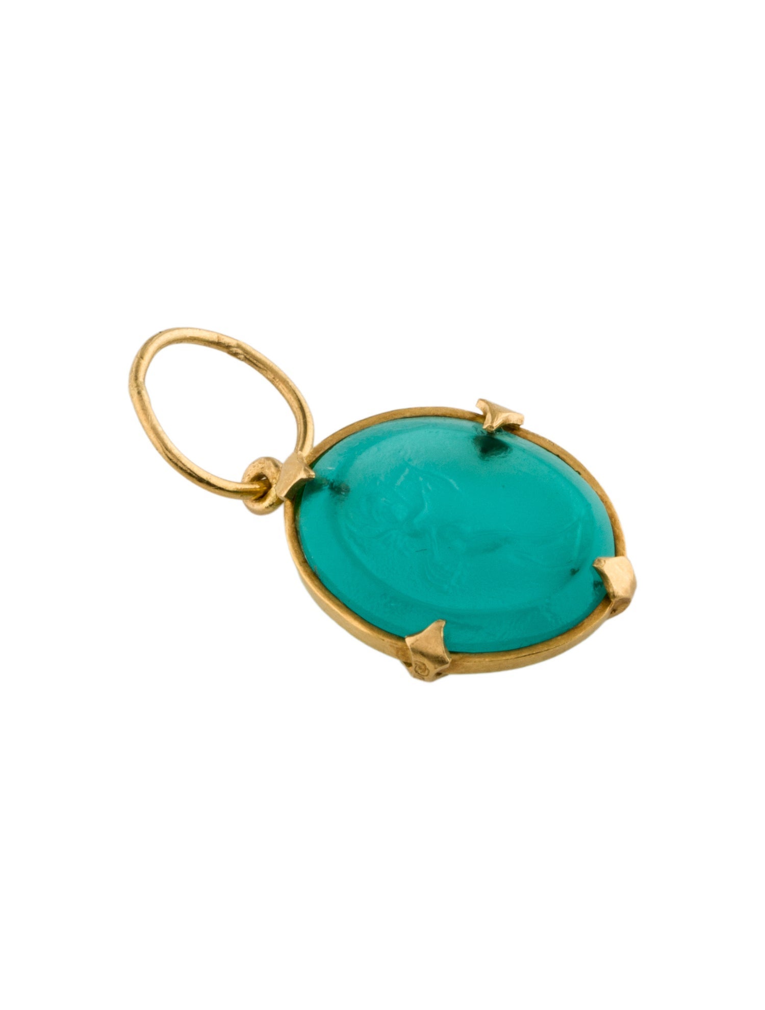 Cathy Waterman 22K Glass Intaglio Pendant