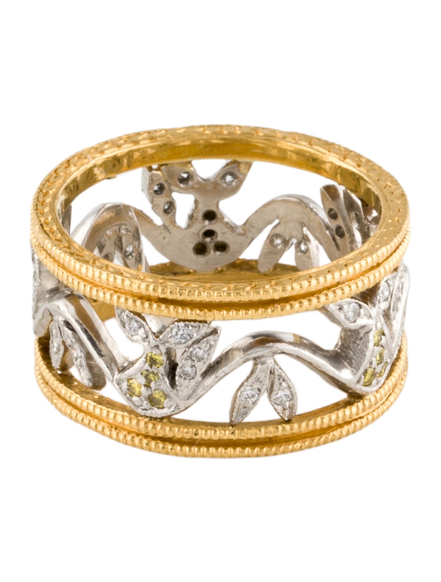 Cathy Waterman Diamond Milgrain Band