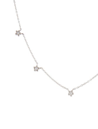 Cathy Waterman Platinum Diamond Floral Station Necklace