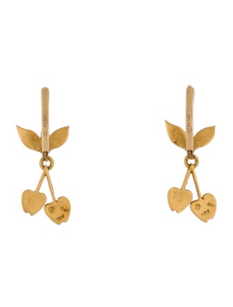 Cathy Waterman 22K Fruit Hoop Earrigs