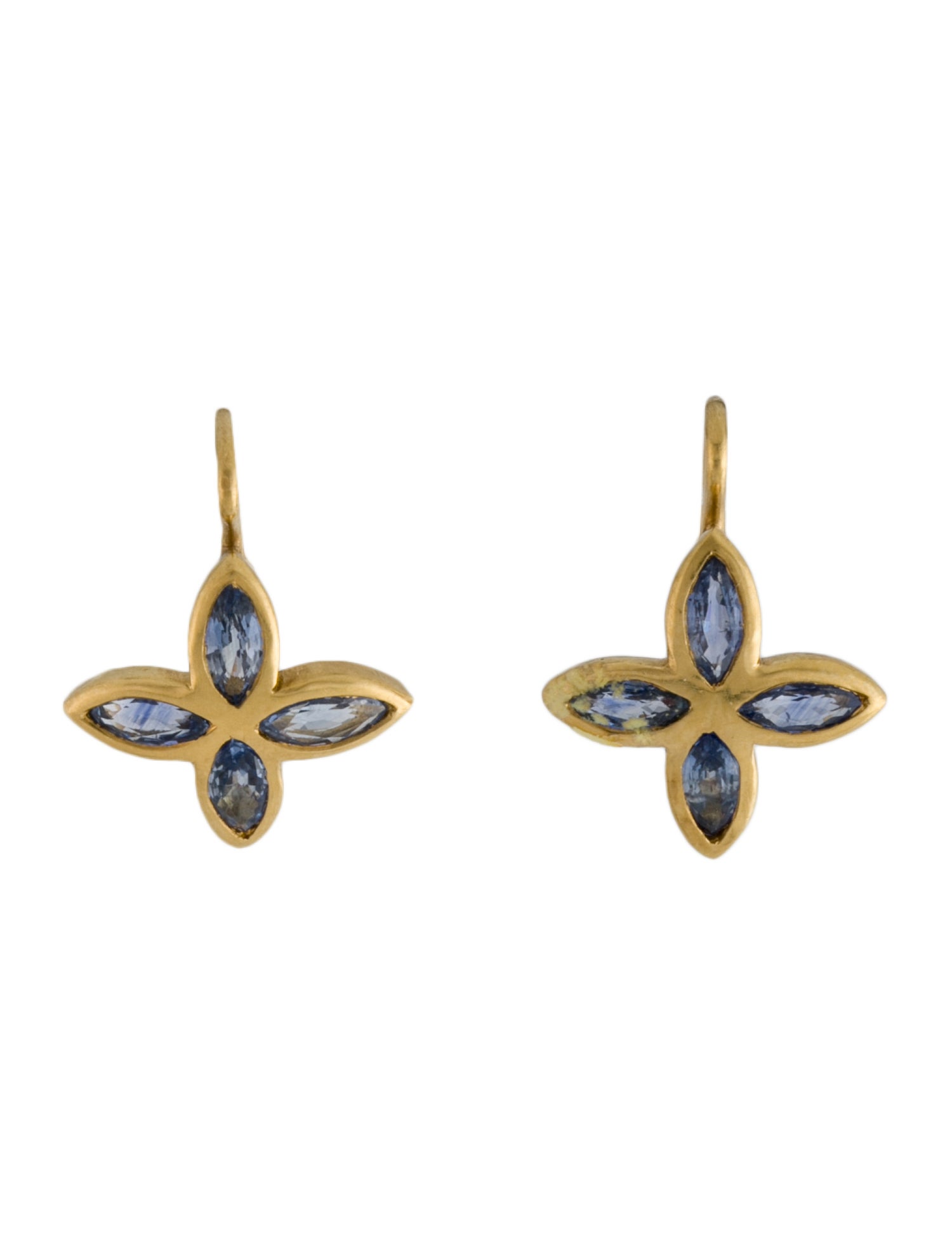 Cathy Waterman 22K Sapphire Star Earrings