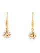 Cathy Waterman 22K Pearl & Diamond Flower Drop Earrings