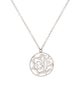 Cathy Waterman Platinum Diamond Love Pendant Necklace