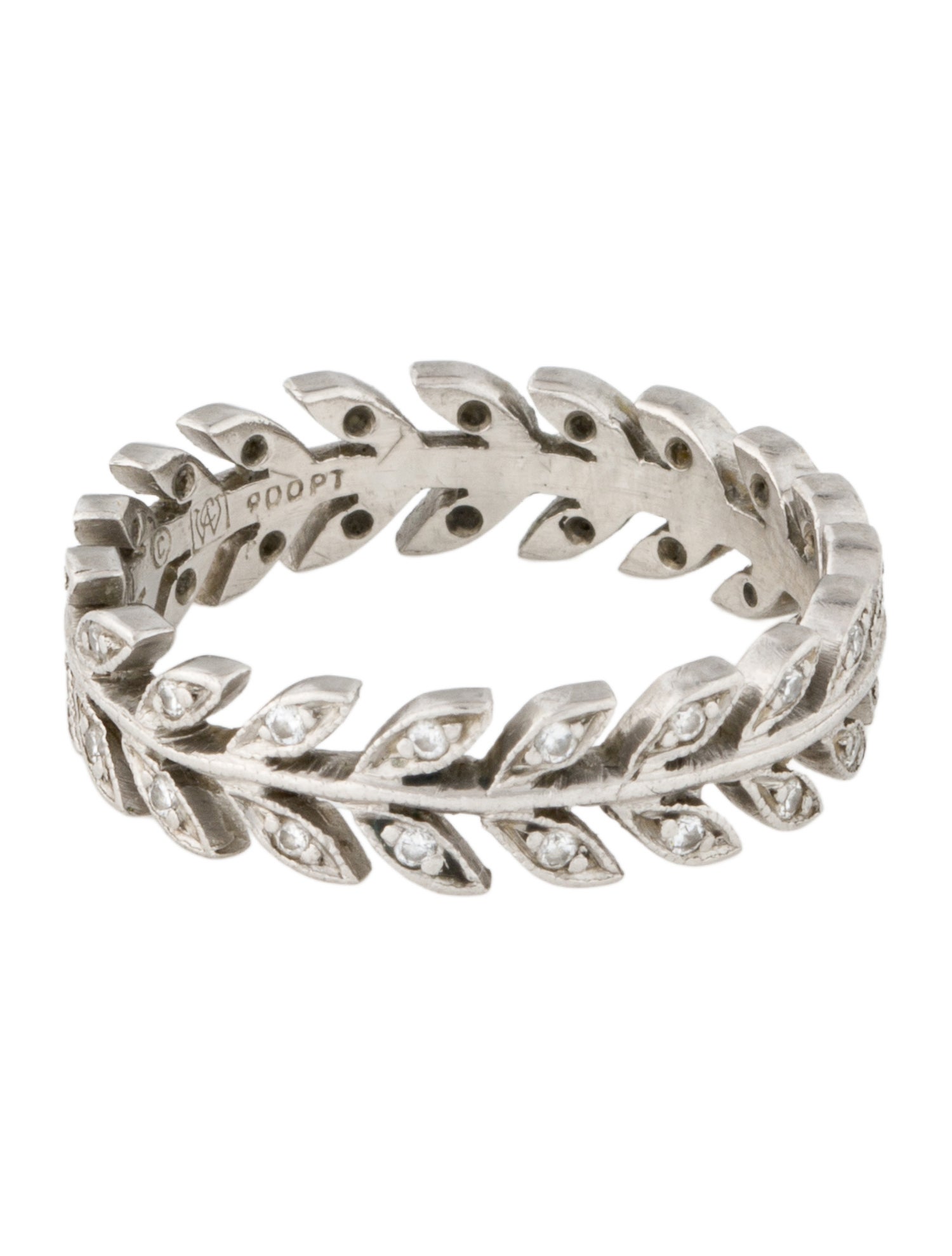 Cathy Waterman Platinum Diamond Wheat Band