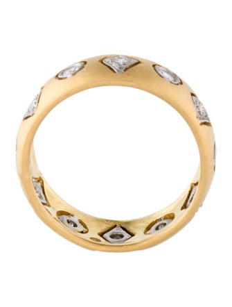 Cathy Waterman Diamond Two-Tone Floating Geo Band