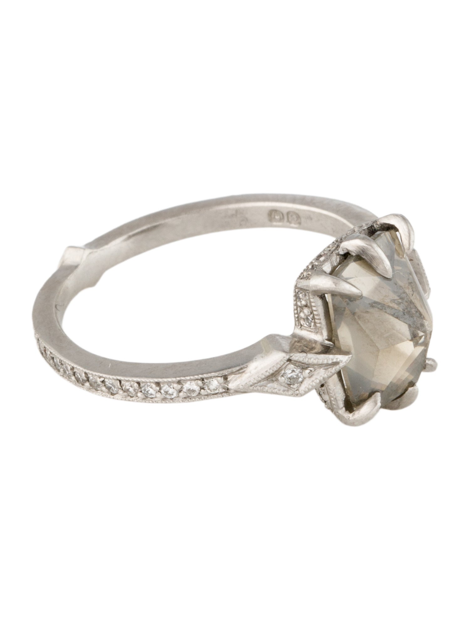 Cathy Waterman Platinum Diamond Cocktail Ring