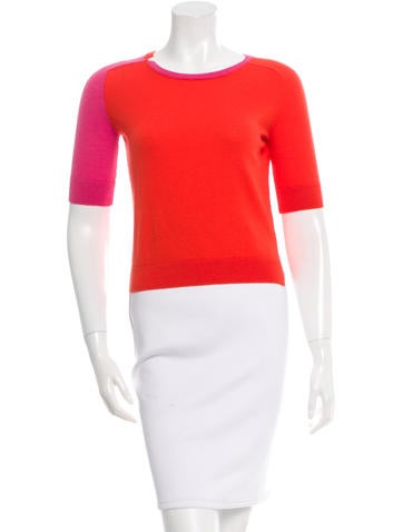 Carven Merino Wool Colorblock Top
