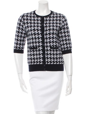 Carven Patterned Wool Cardigan