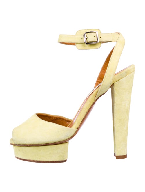 Carven Suede Sandals Green