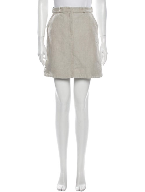 Carven Linen Mini Skirt