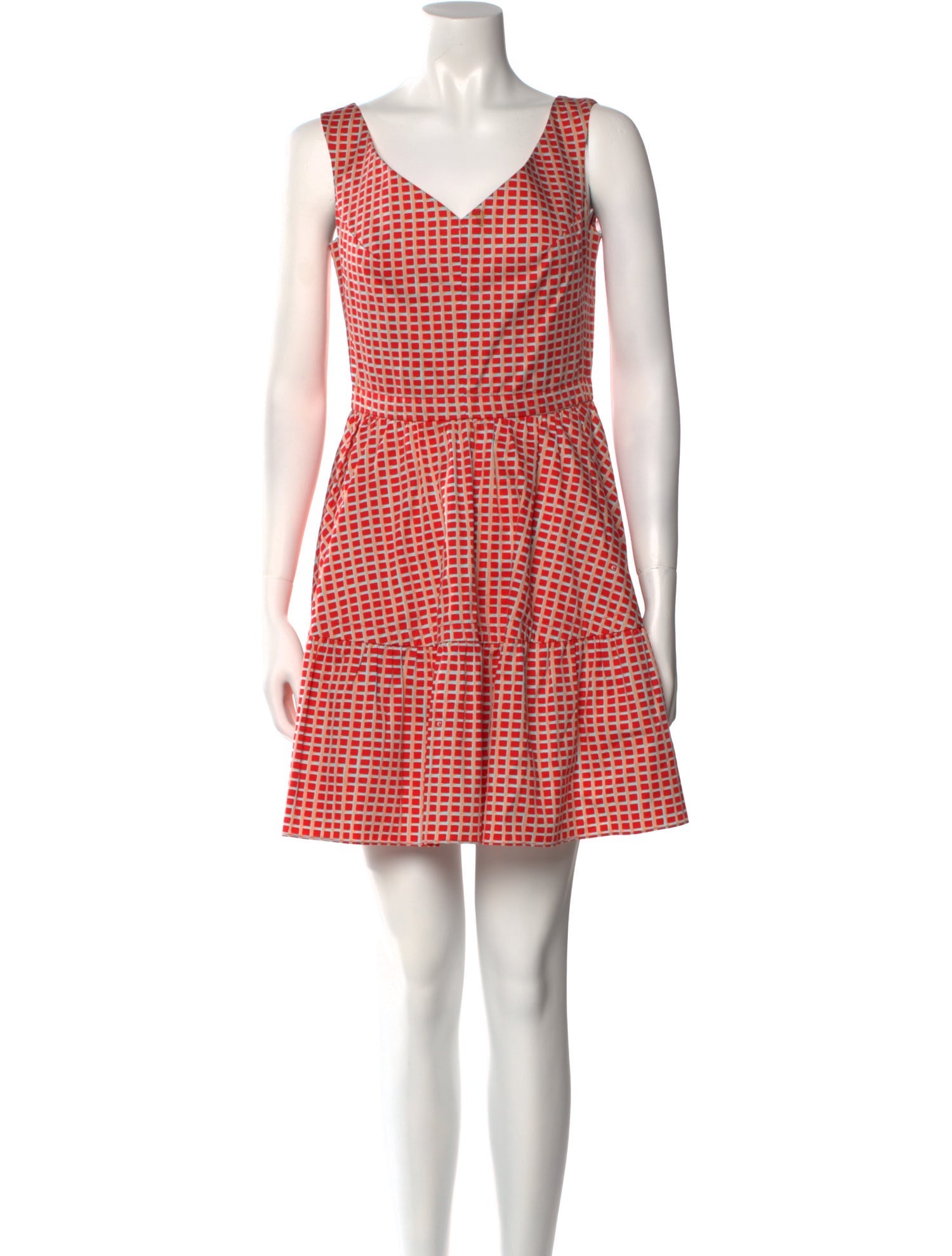 Carven Plaid Print Mini Dress