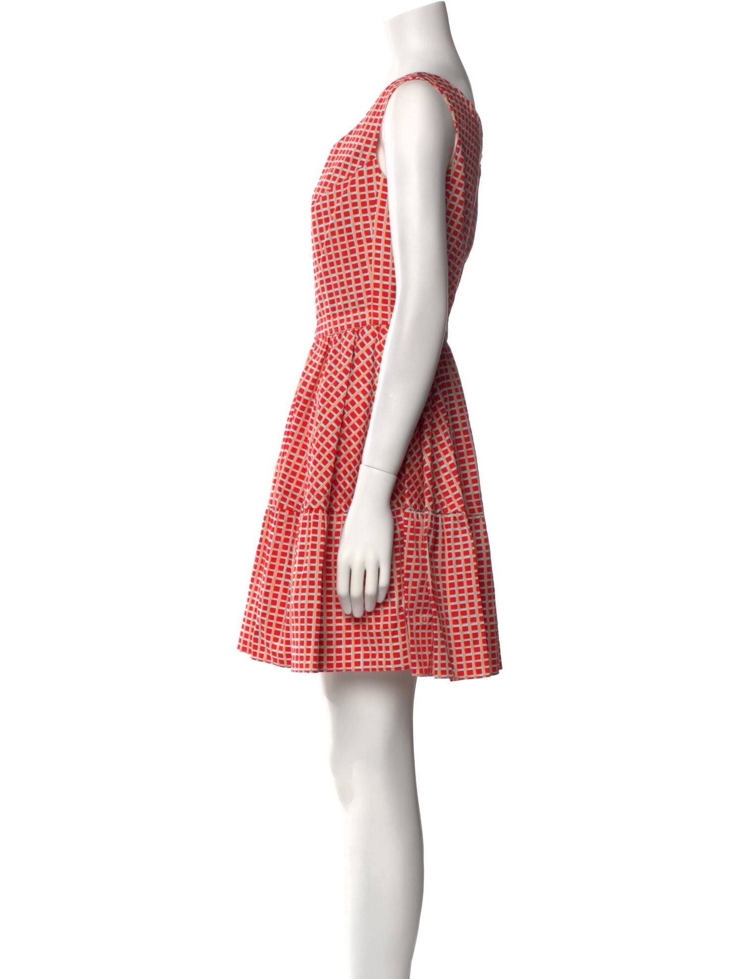 Carven Plaid Print Mini Dress
