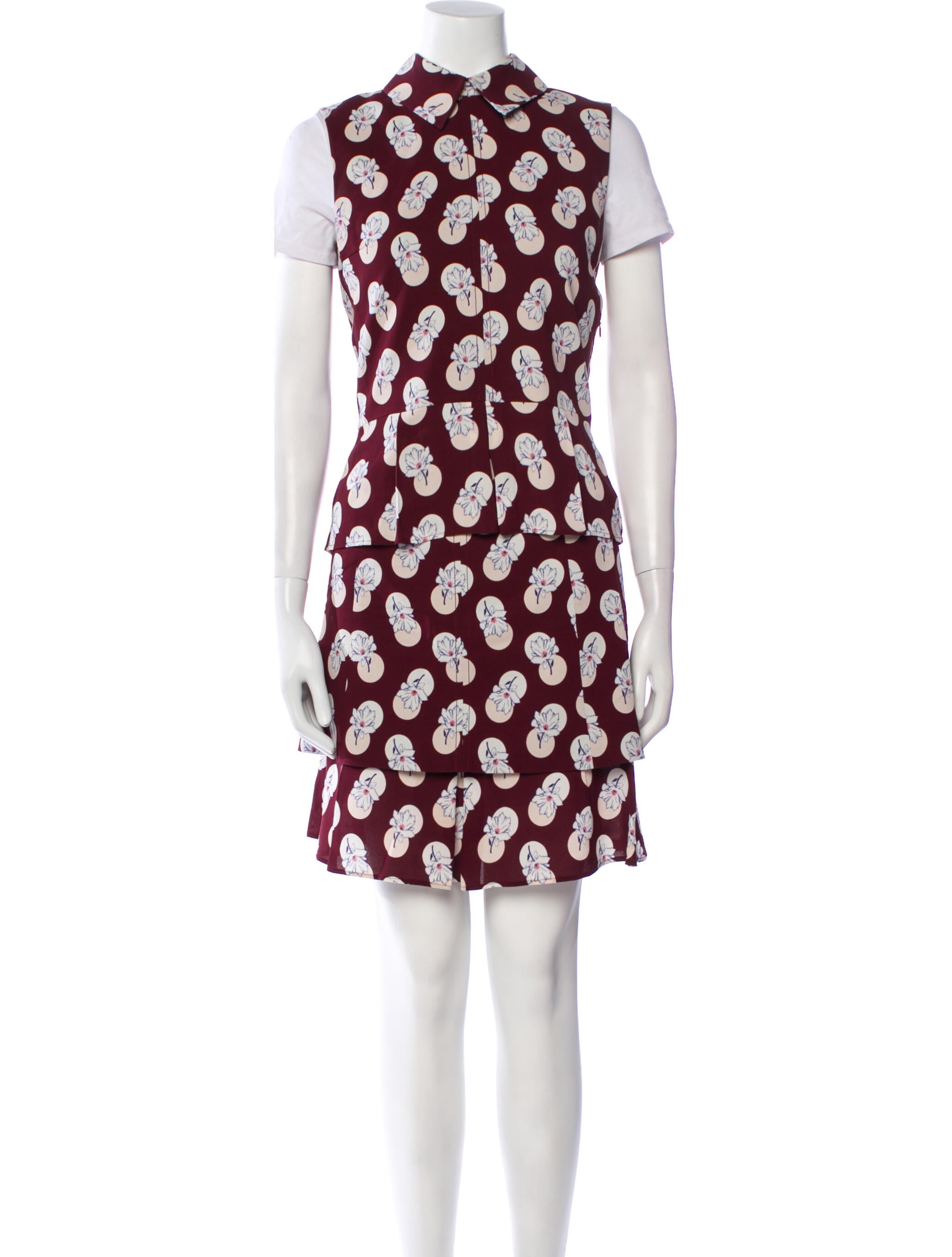 Carven Printed Skirt Set