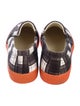 Carven Canvas Plaid Print Sneakers