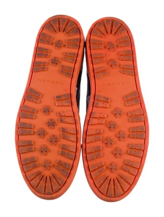 Carven Canvas Plaid Print Sneakers