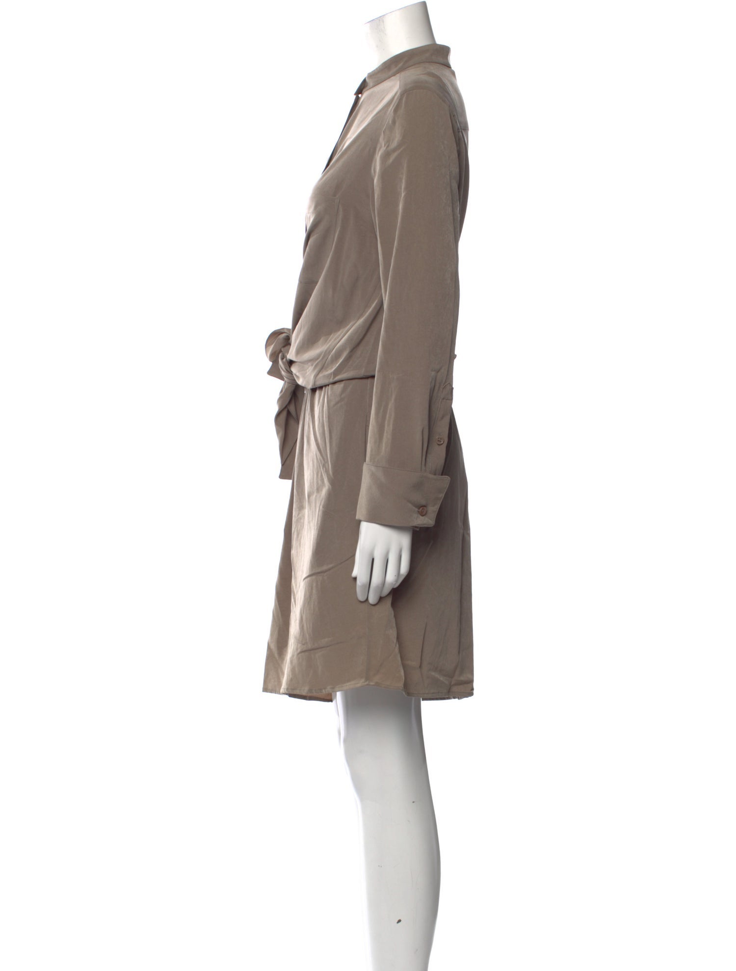 Carven Mock Neck Knee-Length Dress