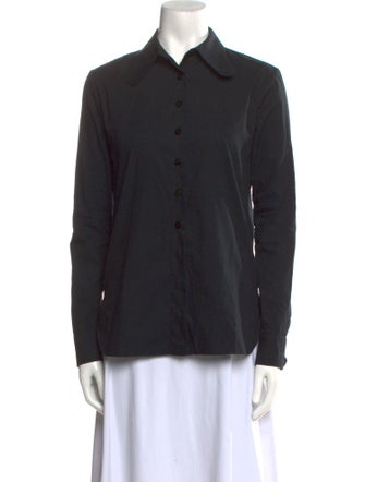 Carven Long Sleeve Button-Up Top