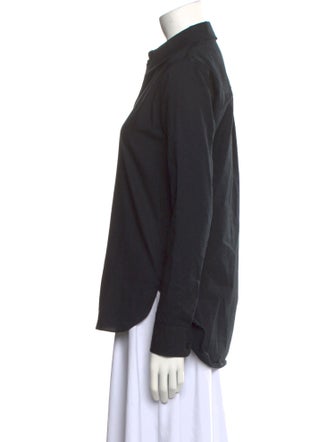 Carven Long Sleeve Button-Up Top