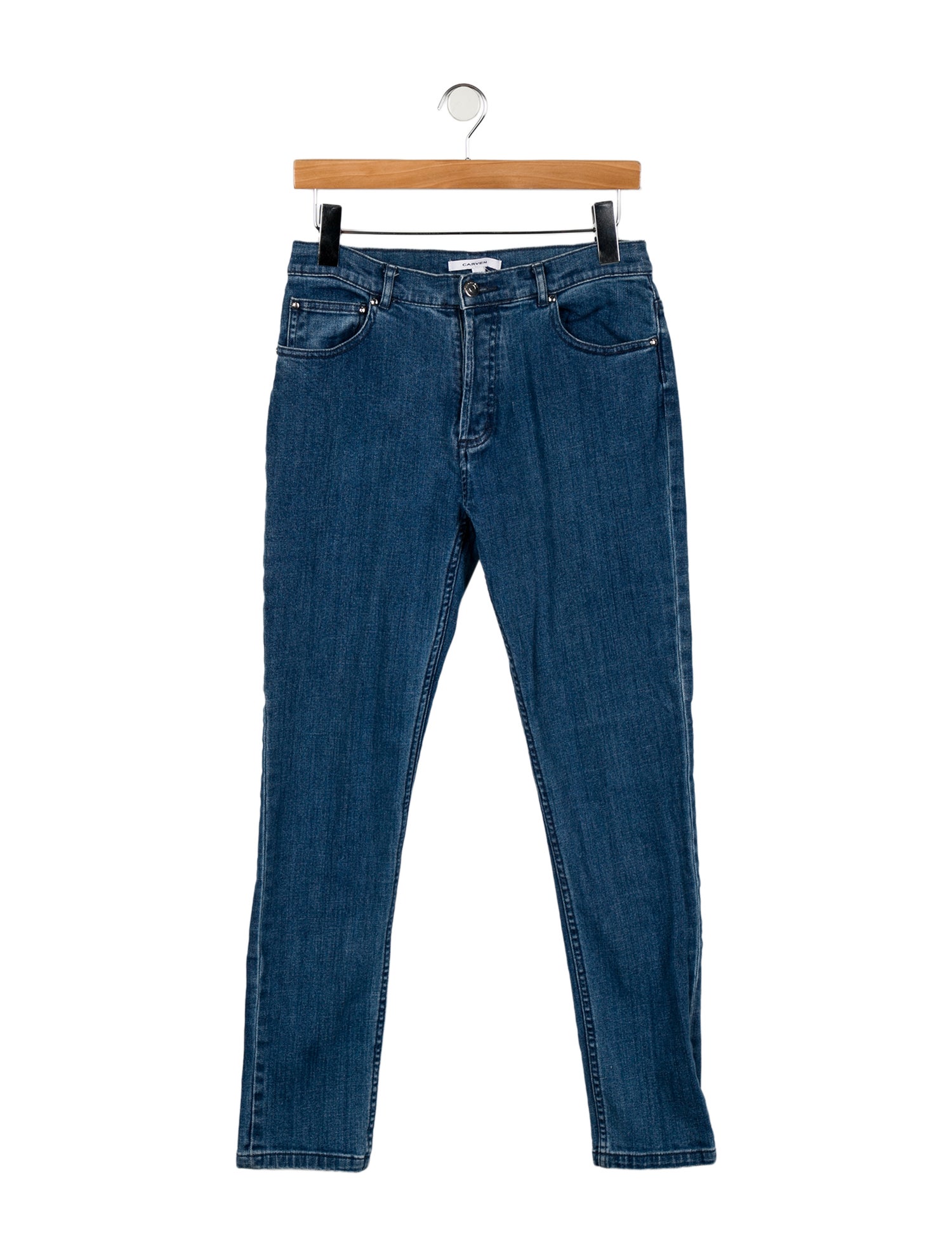 Carven Mid-Rise Straight Leg Jeans