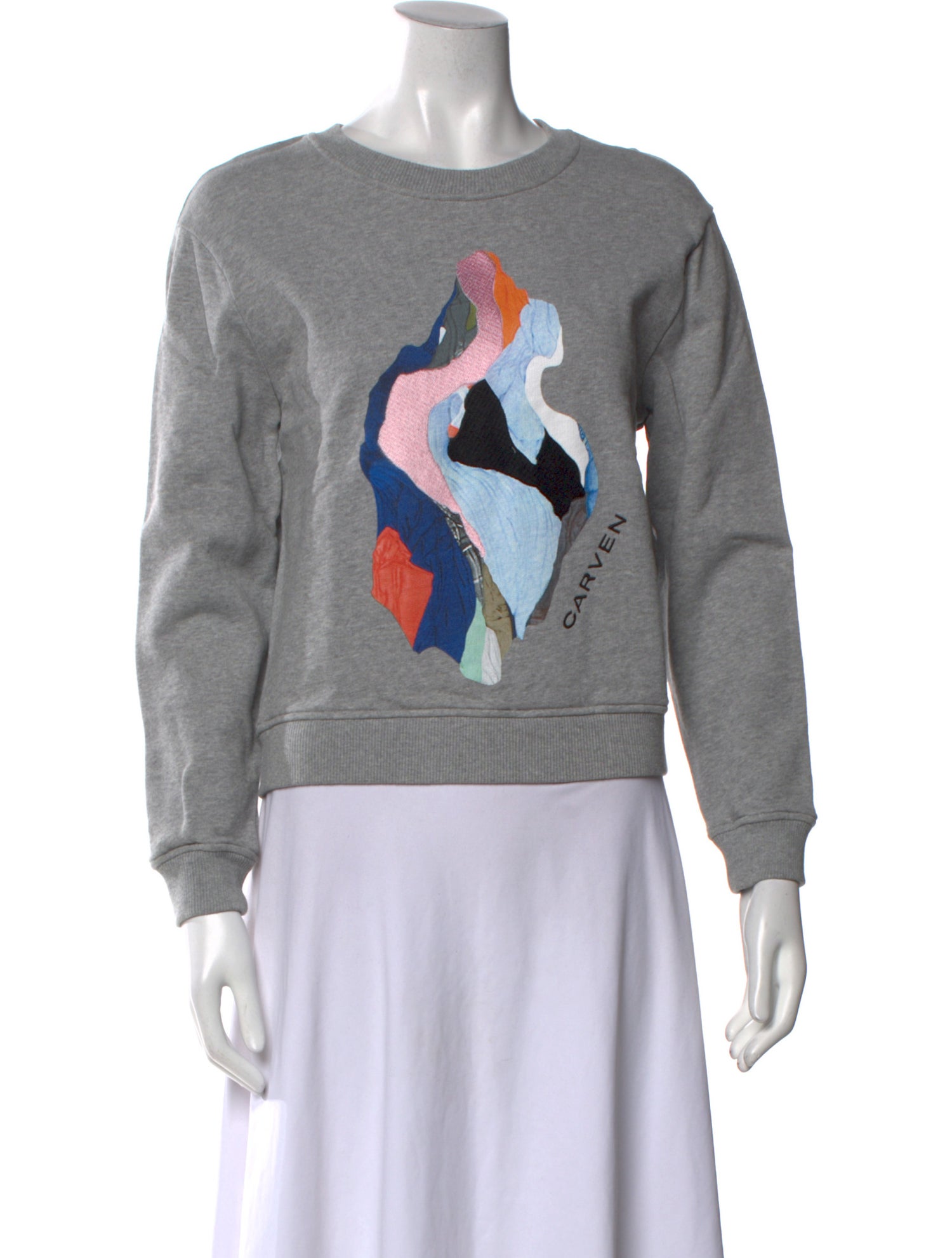 Carven Graphic Print Crew Neck Sweatshirt