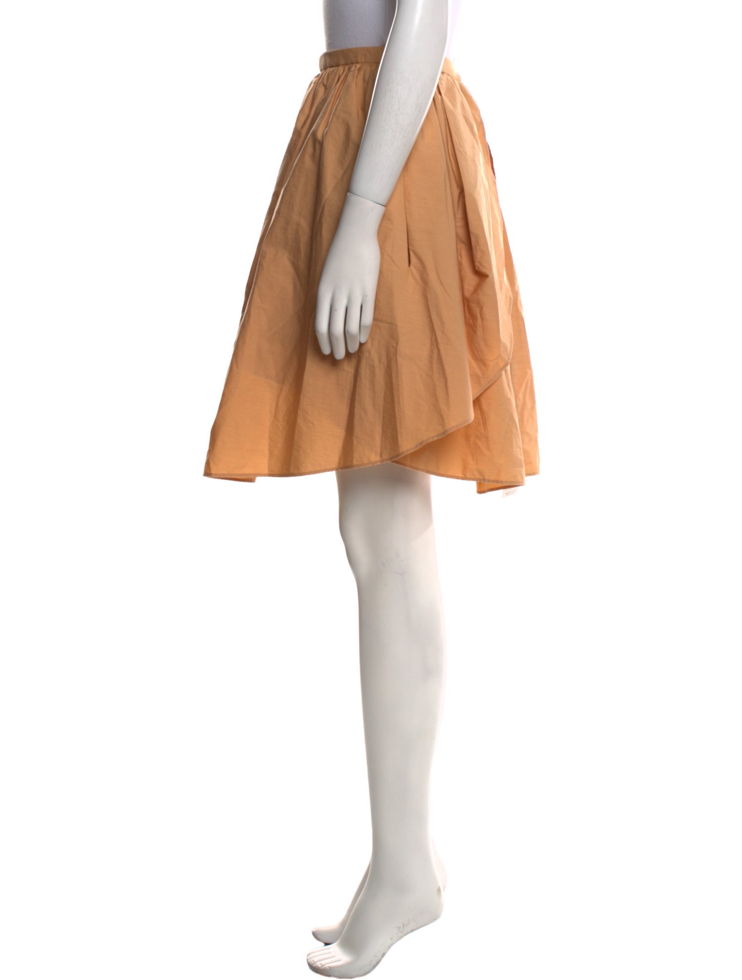 Carven Pleated Accents Knee-Length Skirt