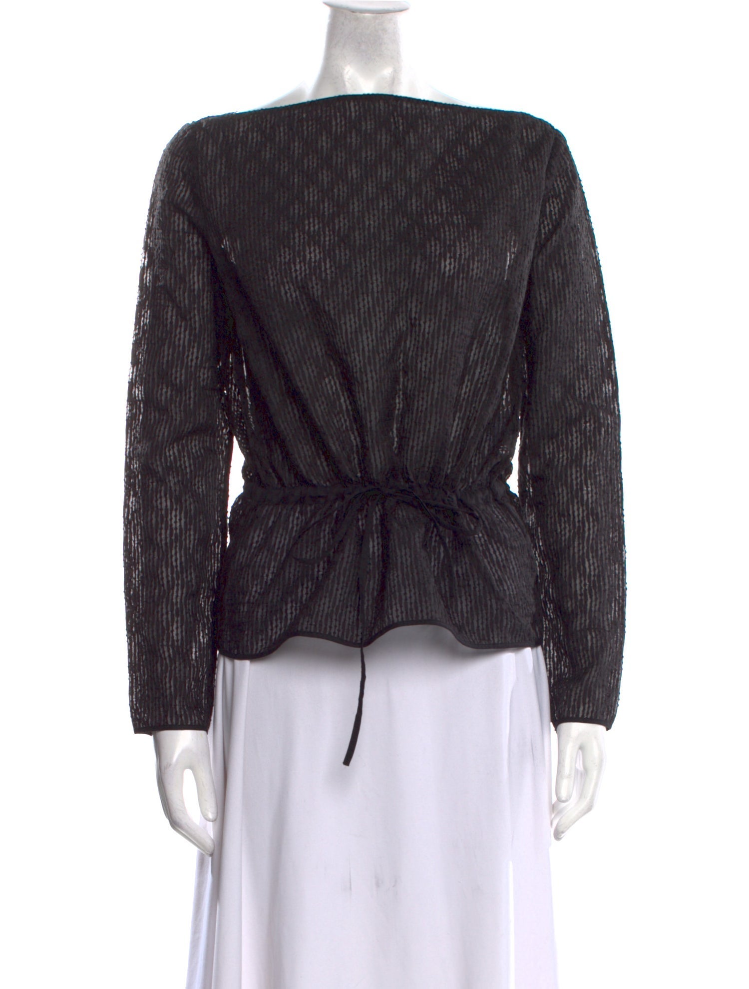 Carven Off-The-Shoulder Long Sleeve Blouse