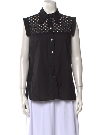Carven Sleeveless Button-Up Top