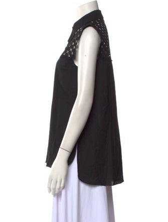 Carven Sleeveless Button-Up Top