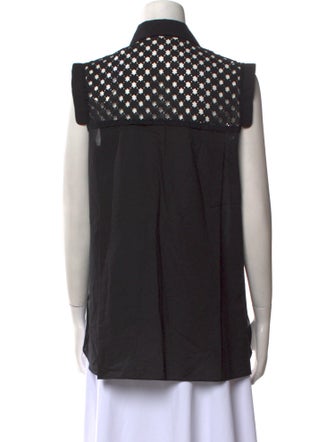 Carven Sleeveless Button-Up Top