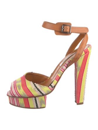 Carven Canvas Printed Sandals