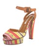 Carven Canvas Printed Sandals