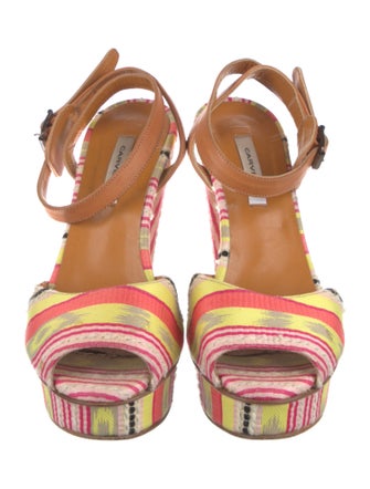Carven Canvas Printed Sandals