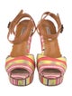 Carven Canvas Printed Sandals