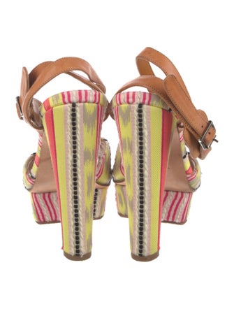 Carven Canvas Printed Sandals