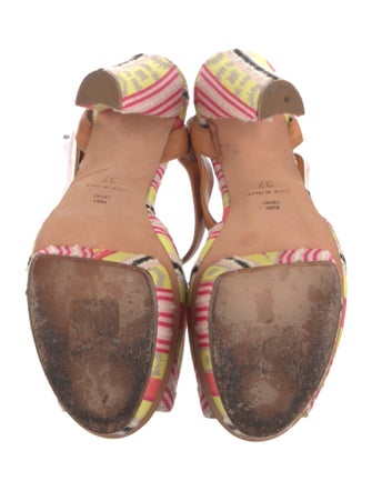 Carven Canvas Printed Sandals