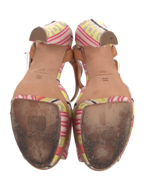 Carven Canvas Printed Sandals