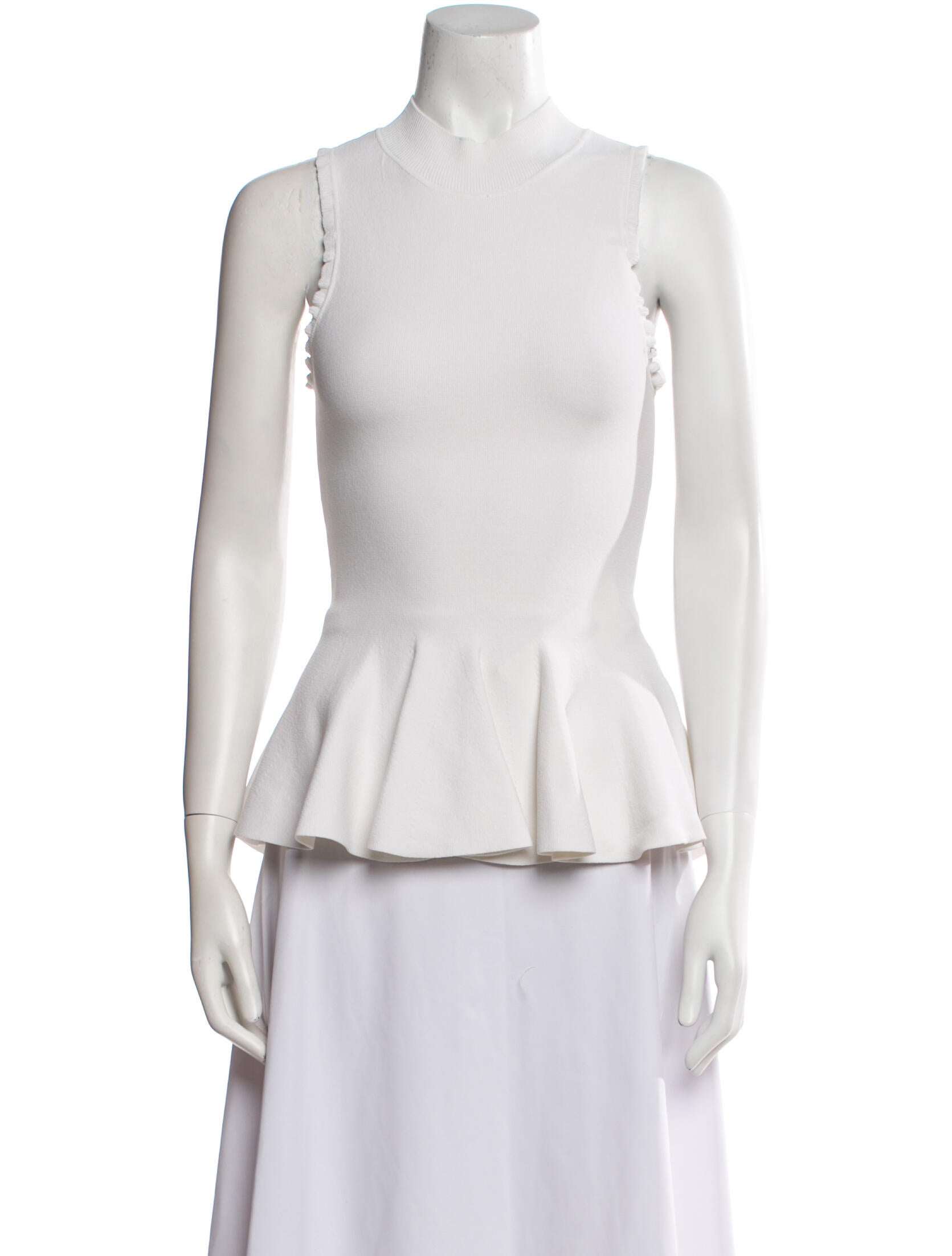 Carven Mock Neck Sleeveless Top