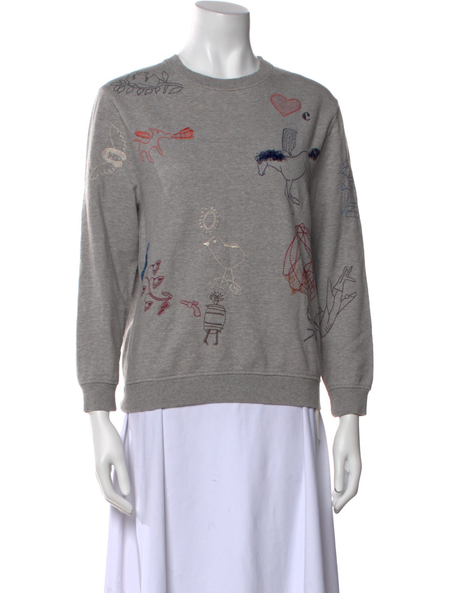 Carven Graphic Print Crew Neck Sweatshirt