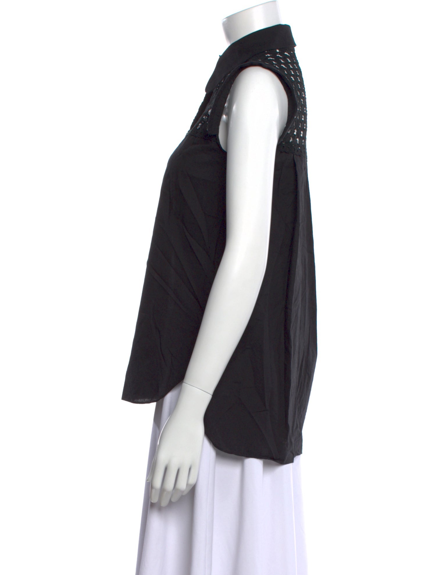 Carven Sleeveless Button-Up Top