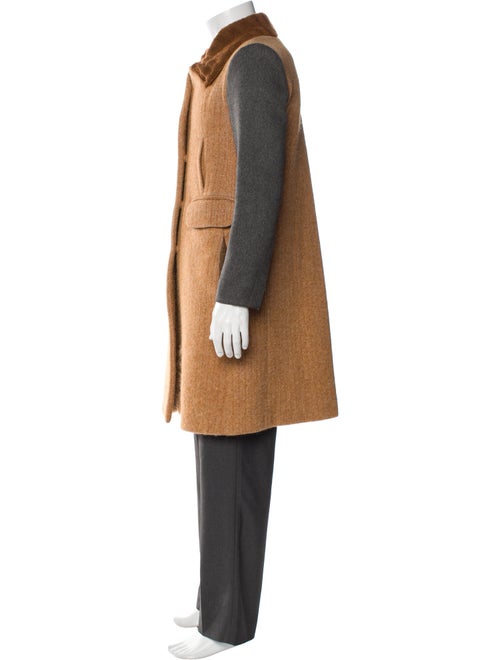 Carven Houndstooth Print Overcoat