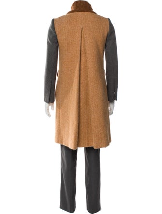 Carven Houndstooth Print Overcoat